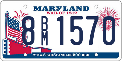 MD license plate 8BM1570