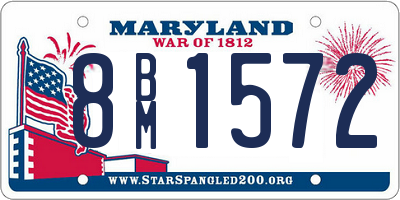 MD license plate 8BM1572