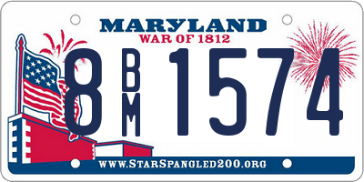 MD license plate 8BM1574