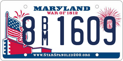 MD license plate 8BM1609