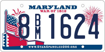 MD license plate 8BM1624