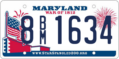 MD license plate 8BM1634