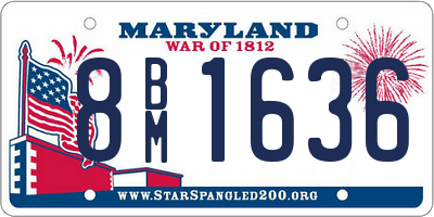 MD license plate 8BM1636