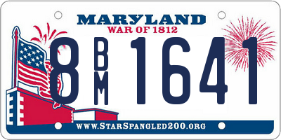 MD license plate 8BM1641