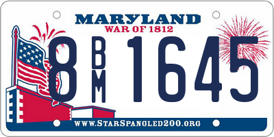 MD license plate 8BM1645