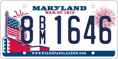 MD license plate 8BM1646