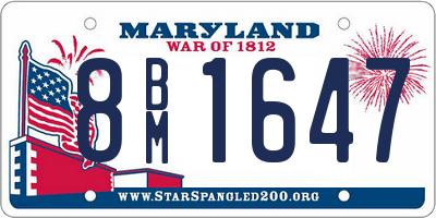 MD license plate 8BM1647