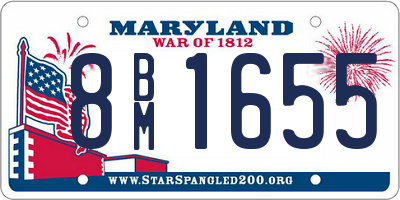 MD license plate 8BM1655