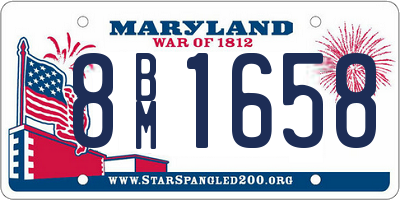 MD license plate 8BM1658