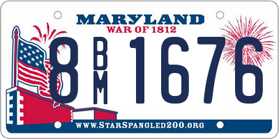 MD license plate 8BM1676