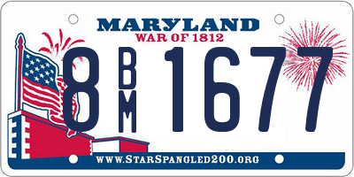 MD license plate 8BM1677