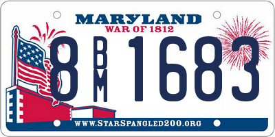 MD license plate 8BM1683