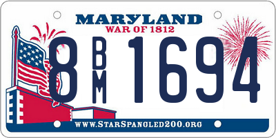 MD license plate 8BM1694