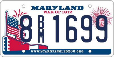 MD license plate 8BM1699