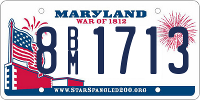 MD license plate 8BM1713