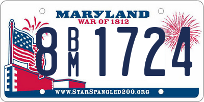 MD license plate 8BM1724