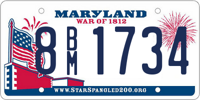 MD license plate 8BM1734