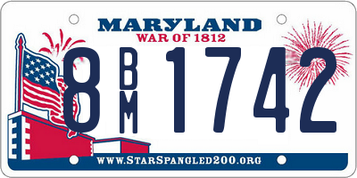 MD license plate 8BM1742