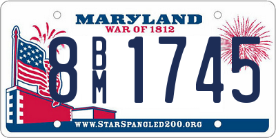 MD license plate 8BM1745