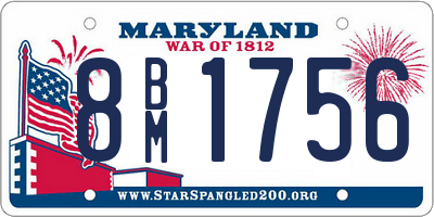 MD license plate 8BM1756