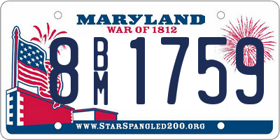 MD license plate 8BM1759