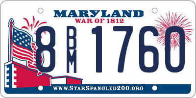 MD license plate 8BM1760