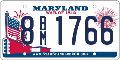 MD license plate 8BM1766