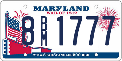 MD license plate 8BM1777