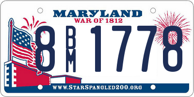 MD license plate 8BM1778