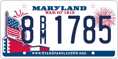 MD license plate 8BM1785