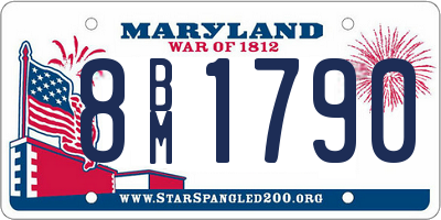 MD license plate 8BM1790