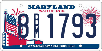 MD license plate 8BM1793
