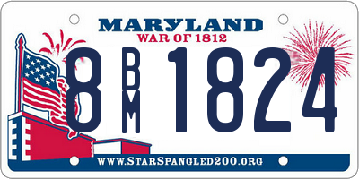 MD license plate 8BM1824