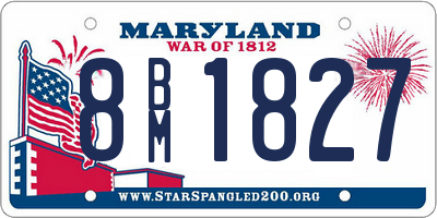 MD license plate 8BM1827