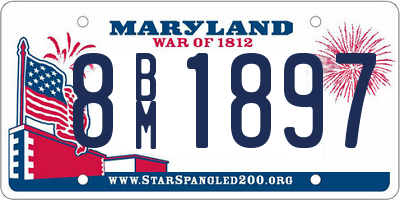 MD license plate 8BM1897