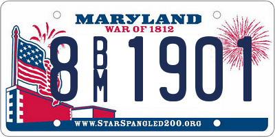 MD license plate 8BM1901