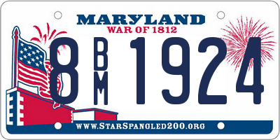 MD license plate 8BM1924