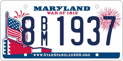MD license plate 8BM1937