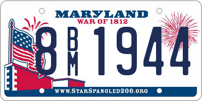 MD license plate 8BM1944