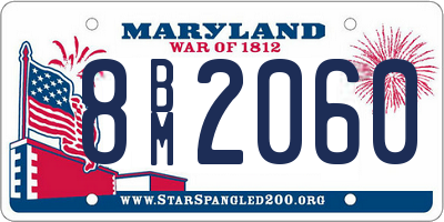 MD license plate 8BM2060