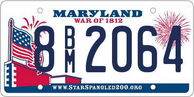 MD license plate 8BM2064