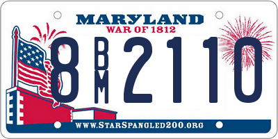 MD license plate 8BM2110