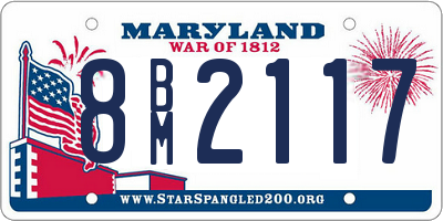 MD license plate 8BM2117