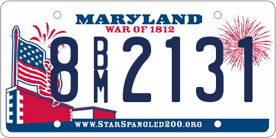 MD license plate 8BM2131