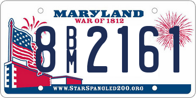 MD license plate 8BM2161