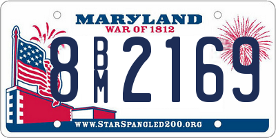 MD license plate 8BM2169