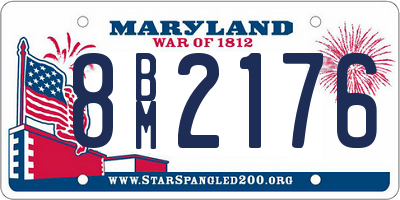 MD license plate 8BM2176