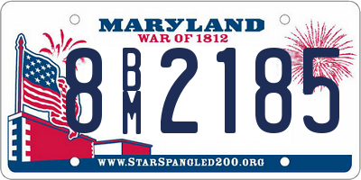 MD license plate 8BM2185
