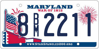 MD license plate 8BM2211