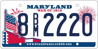 MD license plate 8BM2220